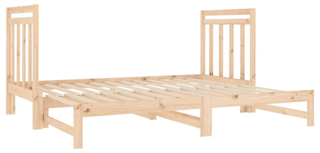 Dormeuse Estraibile 2x(90x190) cm Legno Massello di Pino