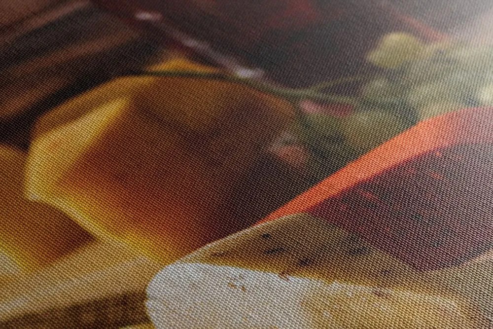 Quadro su tela – Variazioni di formaggi su tavola