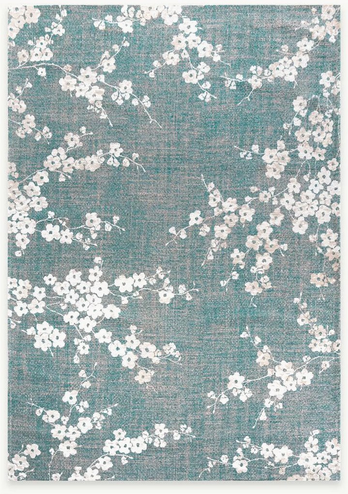 Tappeto jacquard lavabile da interno-esterno Sakura