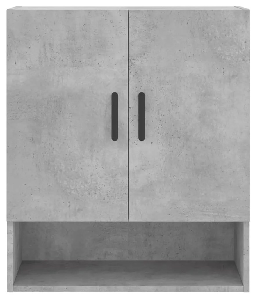 Armadietto a muro grigio cemento 60x31x70 cm legno multistrato