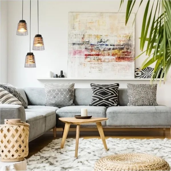 Lampadario su filo FRESNO 3xE27/60W/230V