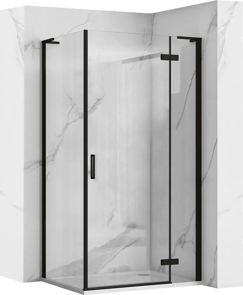 Cabina doccia REA Hugo Black 90x80