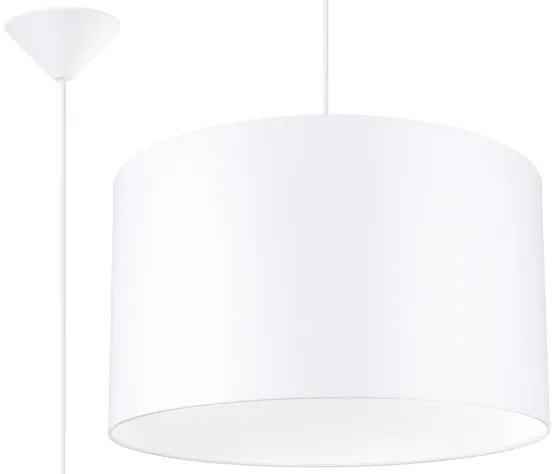 Sollux SL.1404 - Lampadario a sospensione con filo NOVA 1xE27/15W/230V diametro 40 cm bianco