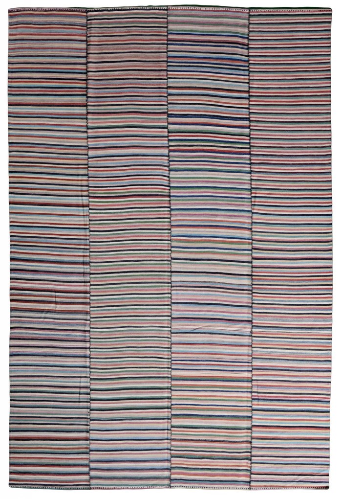 Kilim Tappeto 320x220 Rosso (Iran) Tessuto A Mano
