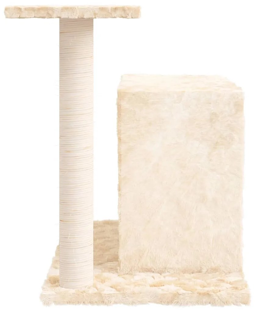 Albero per gatti con tiragraffi in sisal crema 51 cm