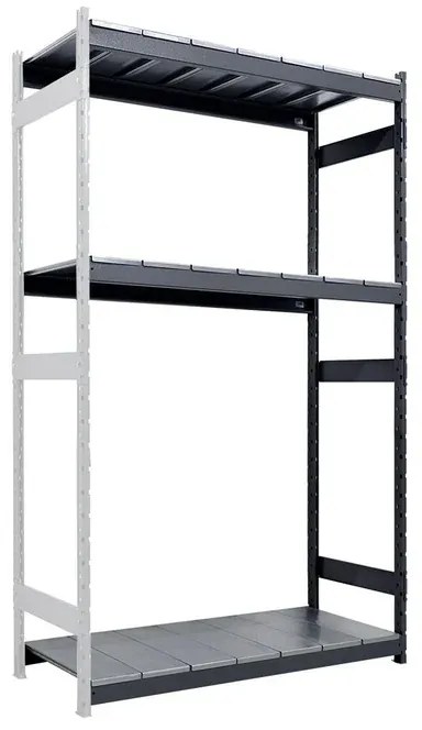 Estensione per scaffale in acciaio Kompos  L 160 x  H 200 x  P 50 cm grigio / argento verniciato