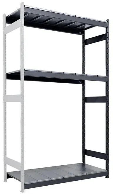 Estensione per scaffale in acciaio Kompos  L 160 x  H 240 x  P 40 cm grigio / argento verniciato