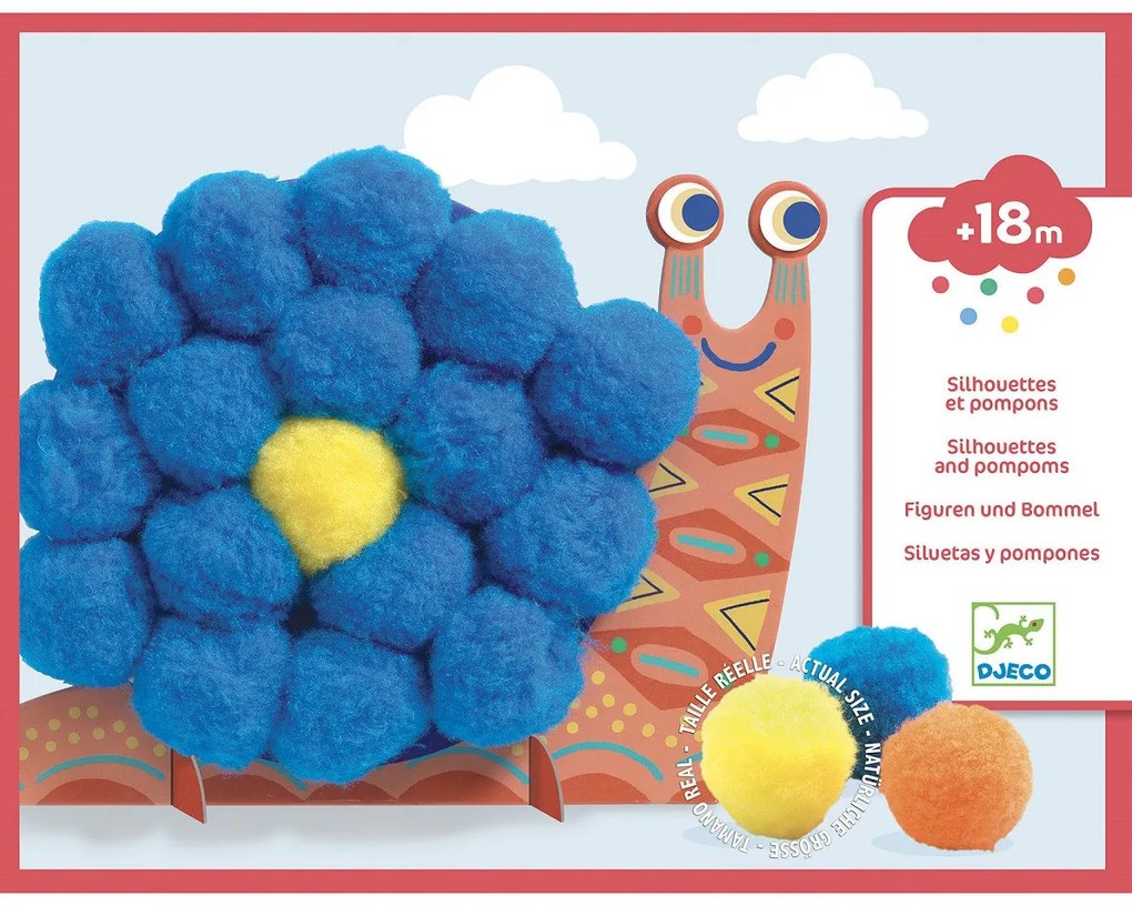 Gioco d'arte - collage di grandi pompon