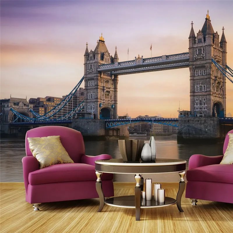 Fotomurale  Alba sopra la Tower Bridge  Colore Beige, Dimensioni e Misure 200x154