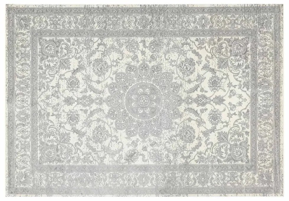 Tappeto in grigio chiaro in misto cotone 140x200 cm Persan – douceur d'intérieur