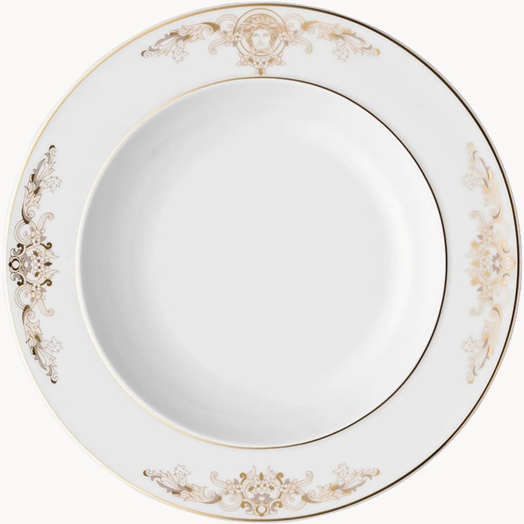 Piatto fondo in porcellana Medusa Gala
