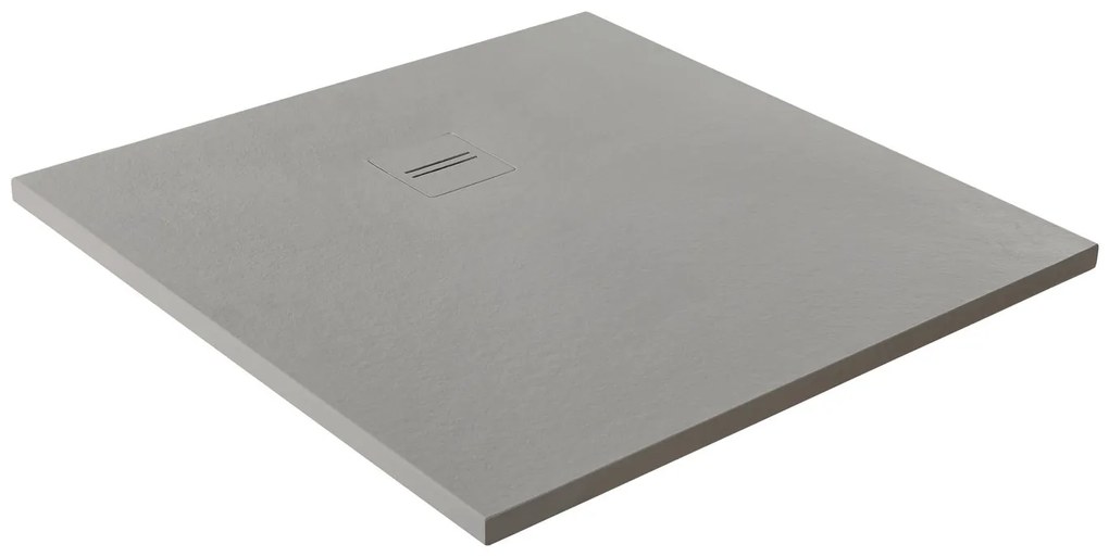 Piatto doccia in resina Cosmos Stone grigio L 90 x L 80 cm