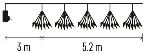 Catena di Natale LED 300xLED/8,2m bianco freddo