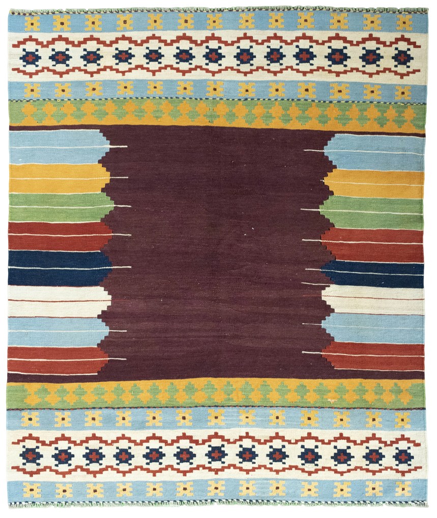 Kilim Tappeto 170 x 200 (Iran) Tessuto A Mano