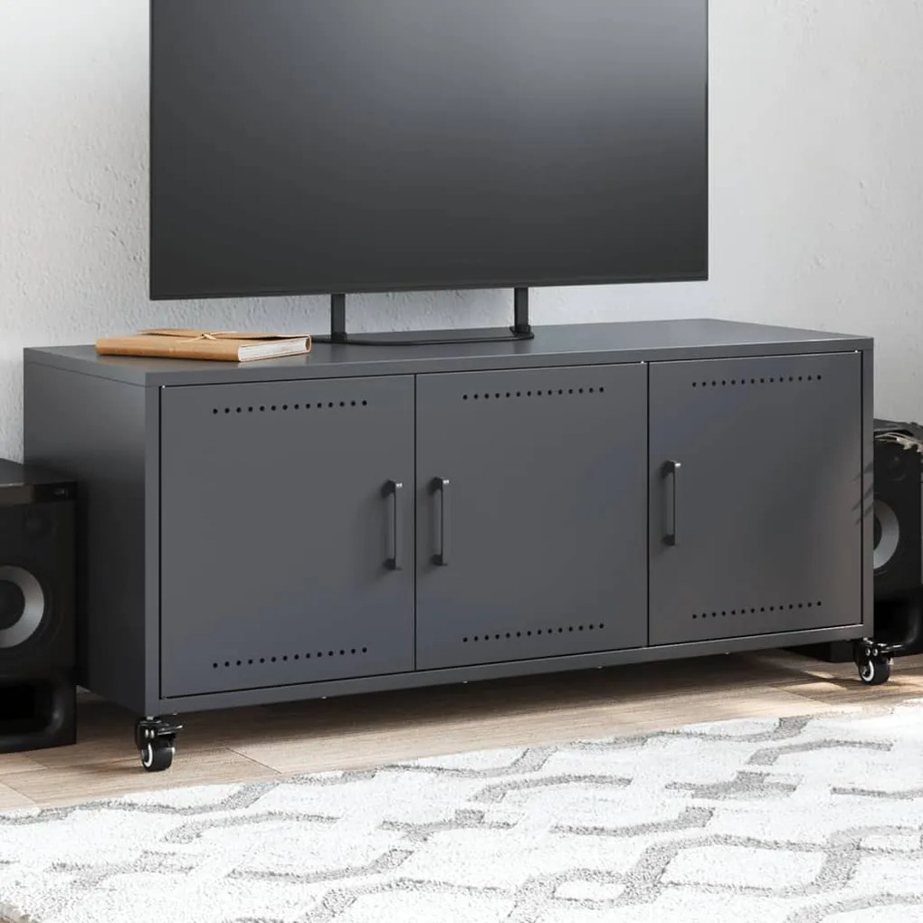 Mobile Tv Antracite 100,5x39x43,5 Cm Acciaio /