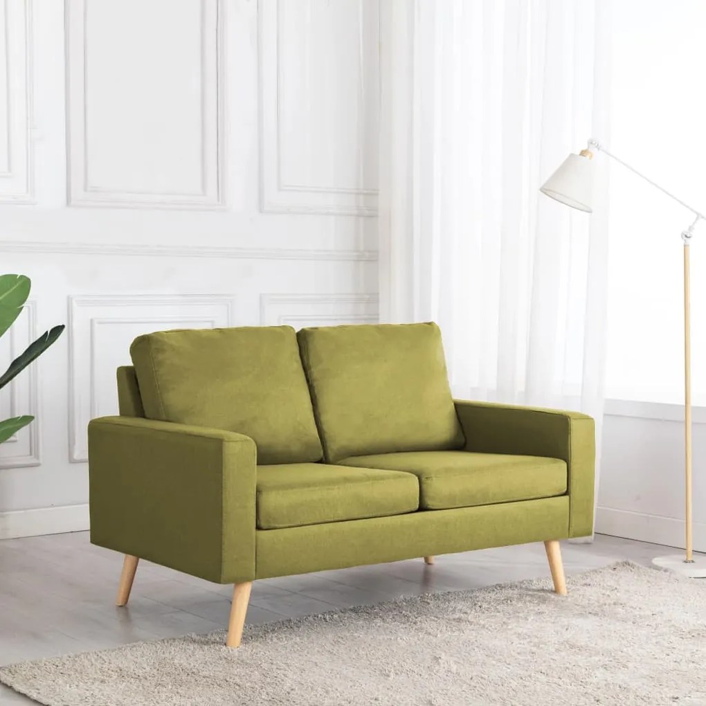 Divano A 2 Posti Verde İn Tessuto /
