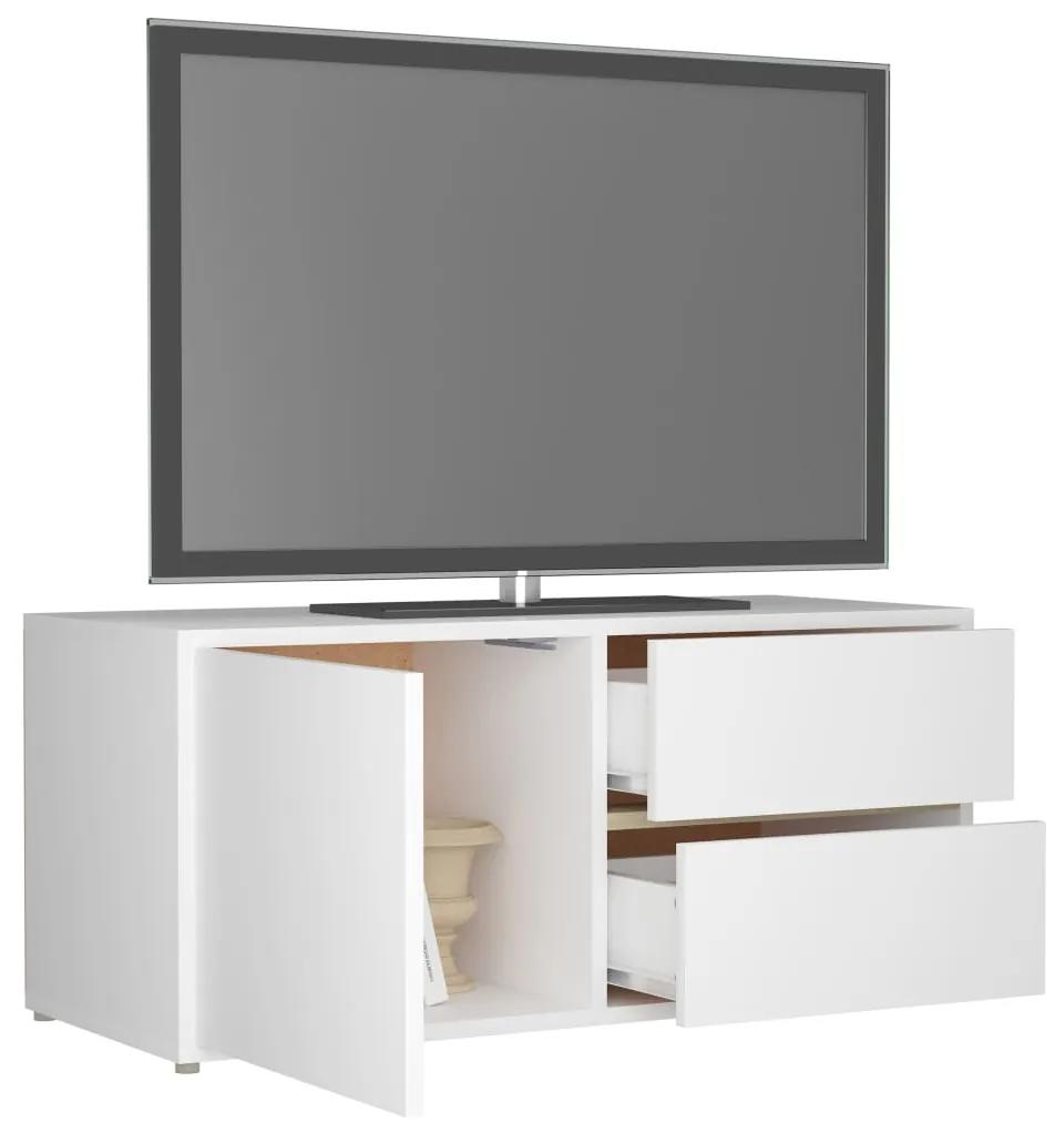 Mobile Porta TV Bianco 80x34x36 cm in Legno Multistrato