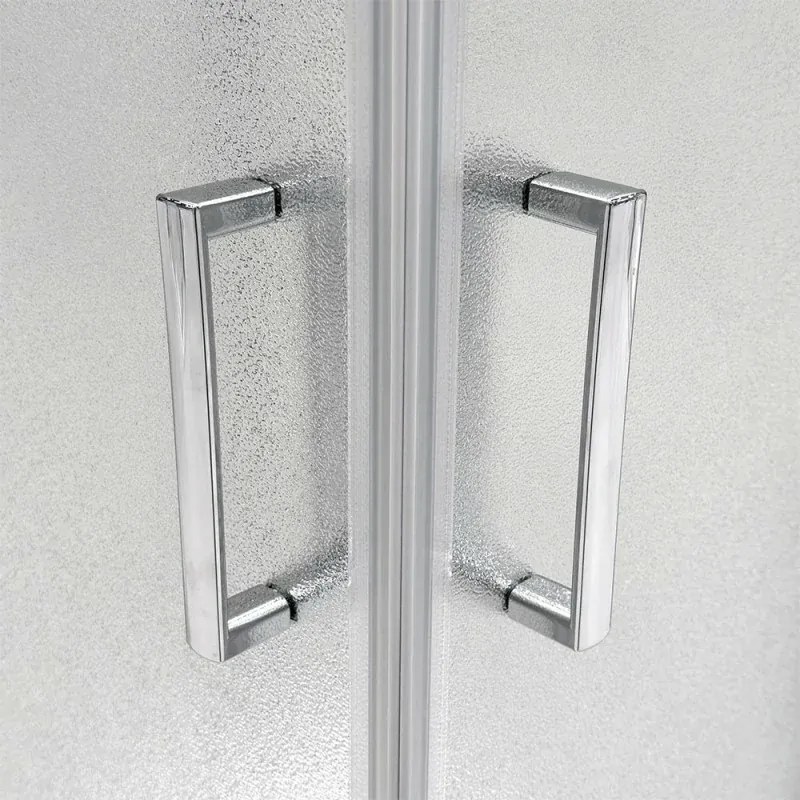 Box doccia angolare 70x70 cm doppio scorrevole vetro stampato Tay