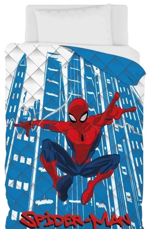 Trapunta invernale letto singolo Spiderman  Colore Azzurro, Dimensioni e Misure Singolo