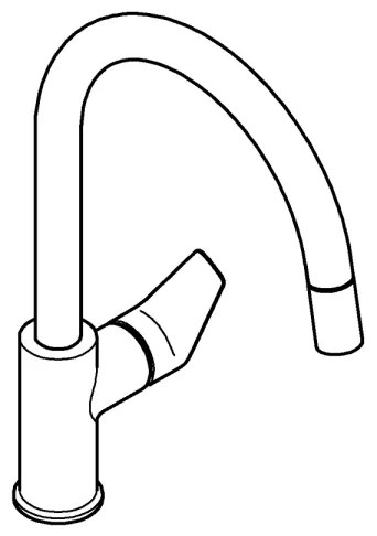 GROHE 30551000 - Miscelatore per lavello START EDGE 357 mm cromato lucido