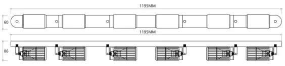 Faretto VERTICAL 6xGU10/8W/230V bianco