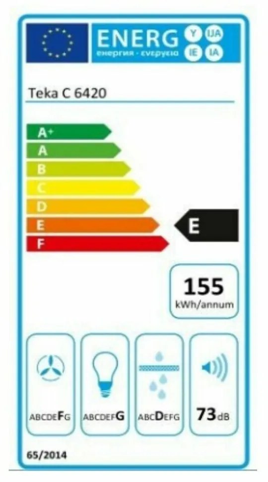 Cappa Classica Teka 40465531 60 cm 375 m3/h 73 dB 316W Bianco Nero