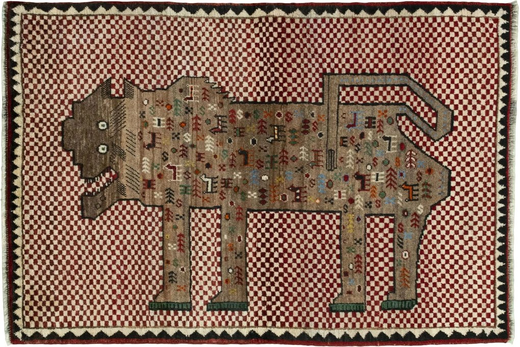 Gabbeh Tappeto 160 x 110 (Iran) Annodato A Mano