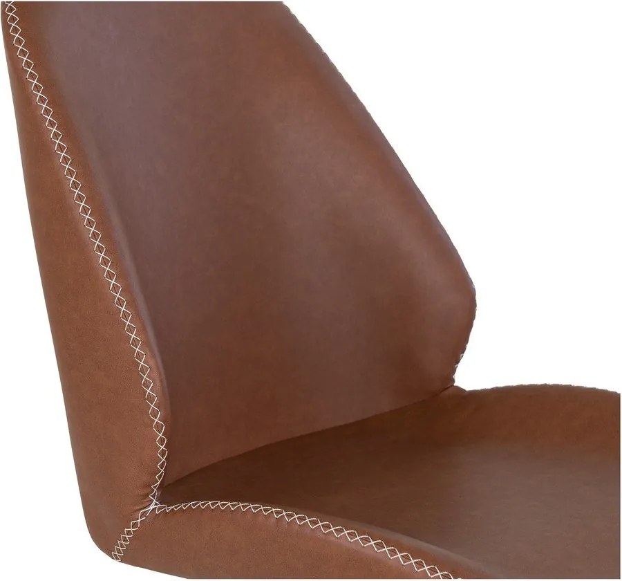 Sedie da pranzo marrone cognac in un set di 2 pezzi Monte - House Nordic