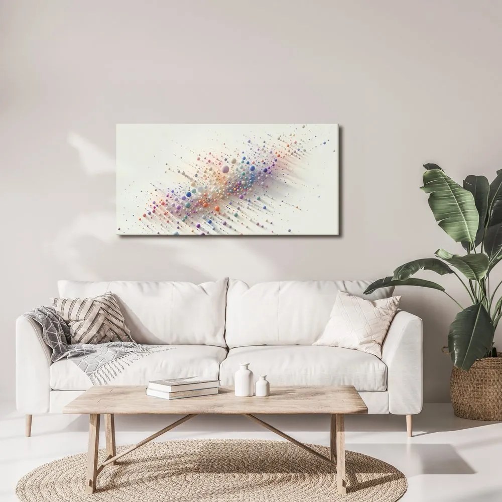 Quadro su tela – Esplosione di bolle colorate sulla tela