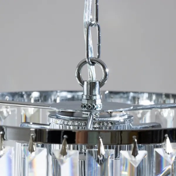 Brilagi - LED Lampadario di cristallo a sospensione con catena MOZART 4xE14/40W/230V cromo lucido