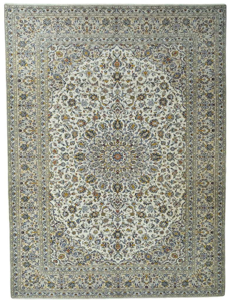 Kashan Tappeto 300 x 400 Beige (Iran) Annodato A Mano