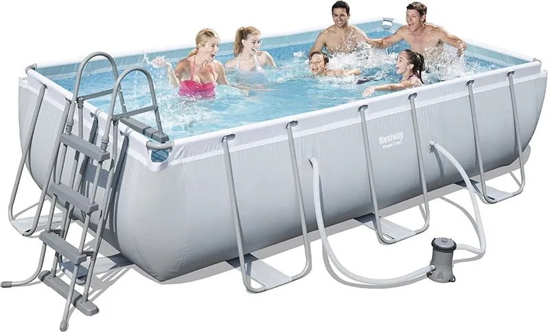 Piscina Bestway 56441 404x201x100 cm Power Steel Frame Rettangolare pompa scala