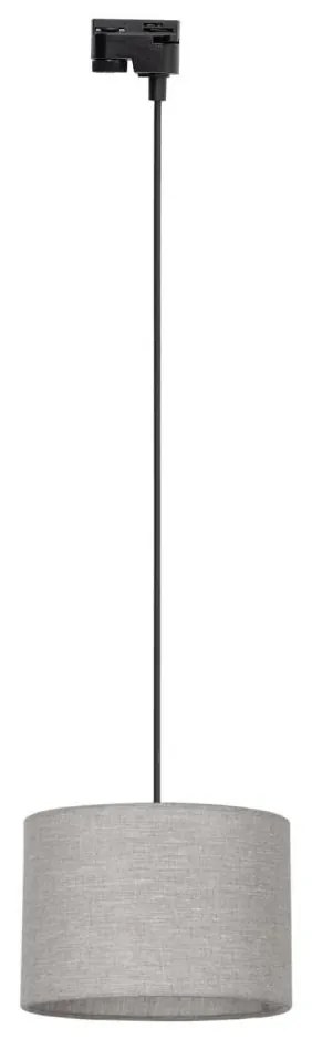 Lampadario su filo per sistema a binario TRACER 1xE27/15W/230V diametro 30 cm nero/grigio