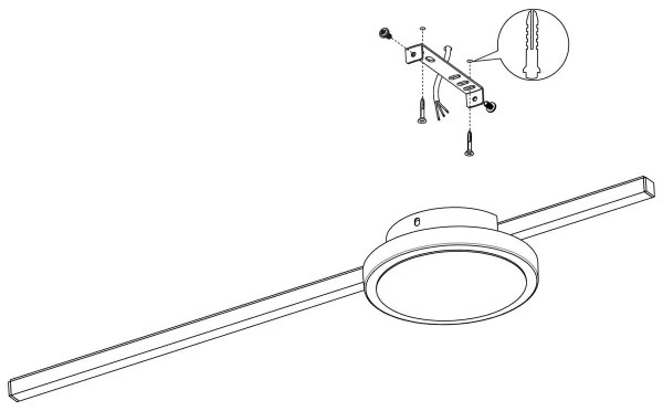 Eglo 99608 - Plafoniera LED SARGINTO 1xLED/6,3W/230V + 1xLED/5,4W