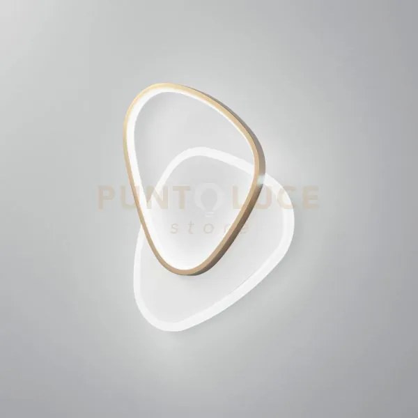 Plafoniera led ayrton tondeggiante oro 42w 4500lm cct3000k 4000k 65...