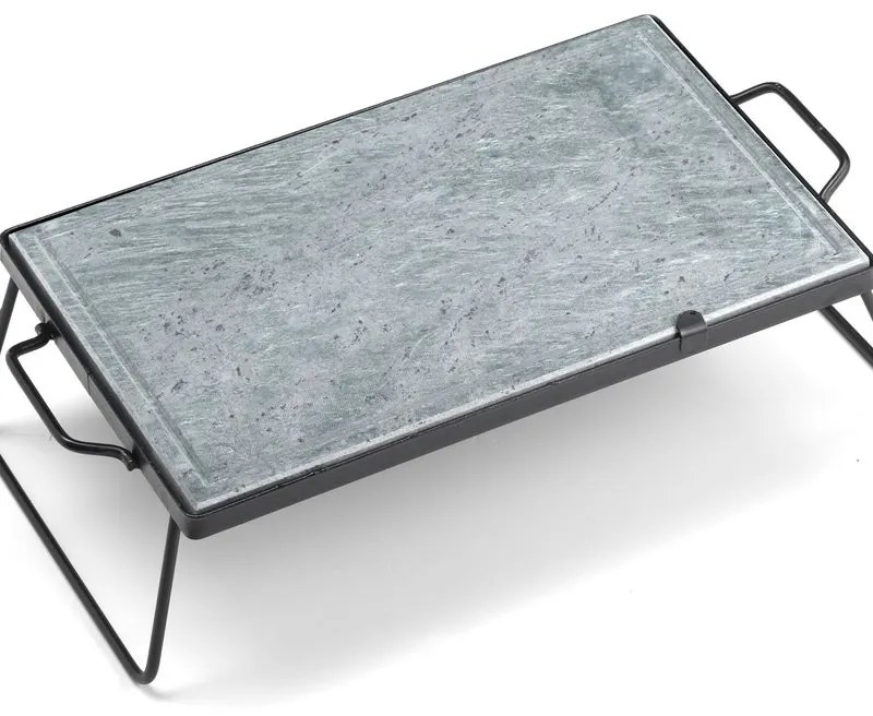 Pietra per barbecue in pietra con piedi OMPAGRILL 50 x 30 cm