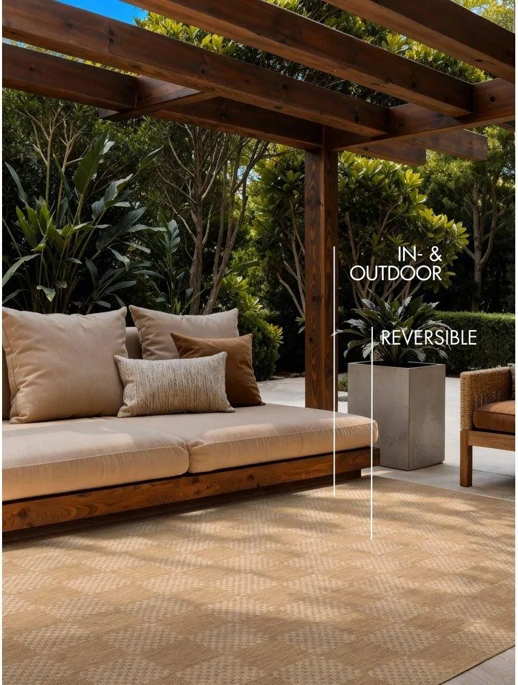 Tappeto da interno/esterno color crema/di colore naturale 200x300 cm Haringey Dorothy – Ted Baker