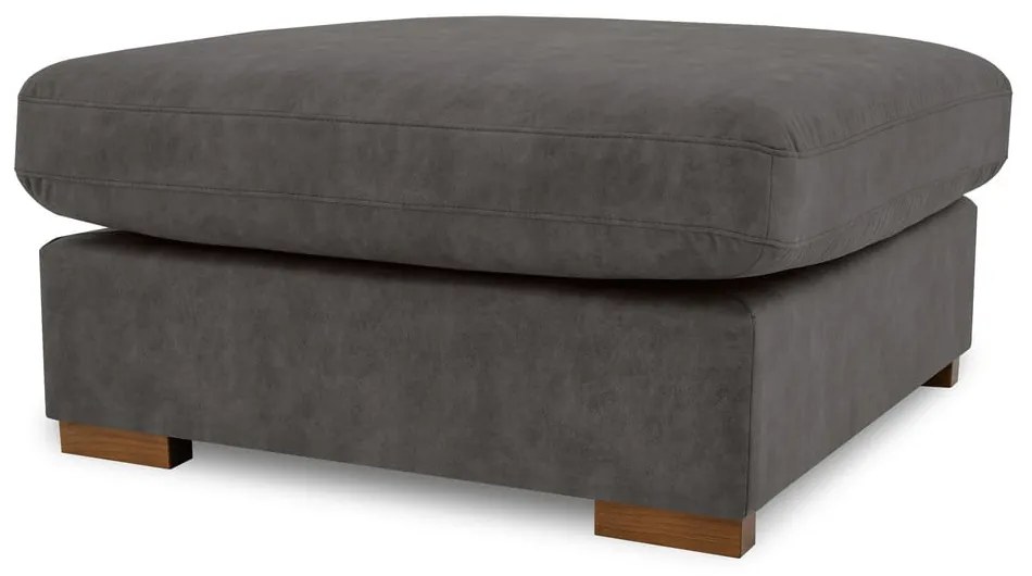 Poggiapiedi in similpelle antracite Hamburg - Scandic