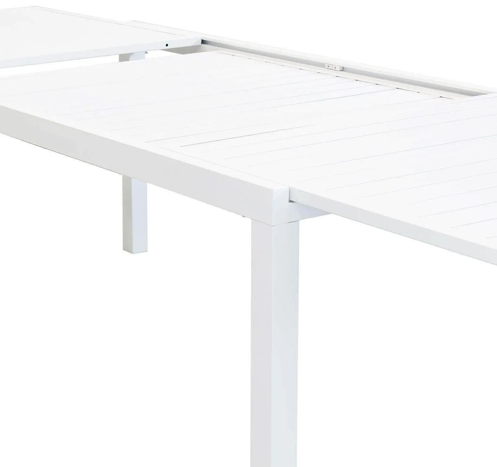 DEXTER - set tavolo in alluminio cm 200/300 x 100 x 74 h con 6 poltrone Venus