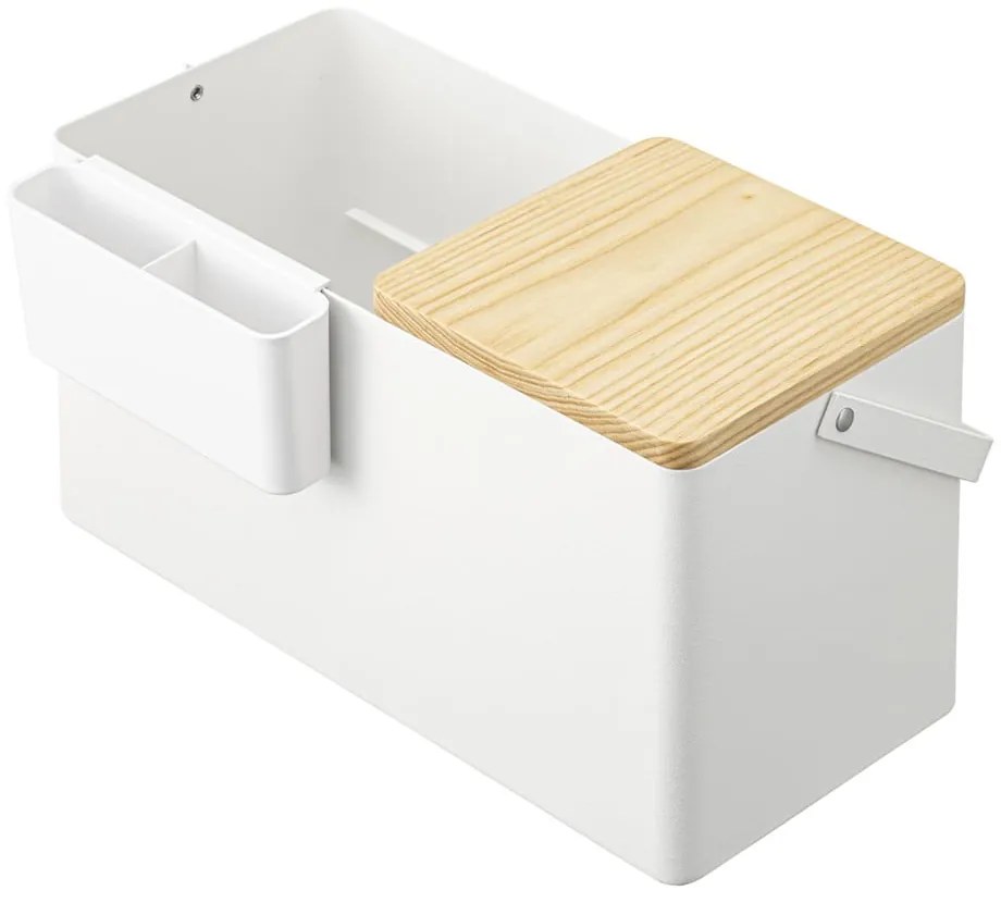 Organizzatore da bagno in metallo bianco per cosmetici - YAMAZAKI