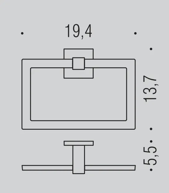 Colombo Design Basiq B37310nm Portasciugamani Ad Anello Nero Opaco