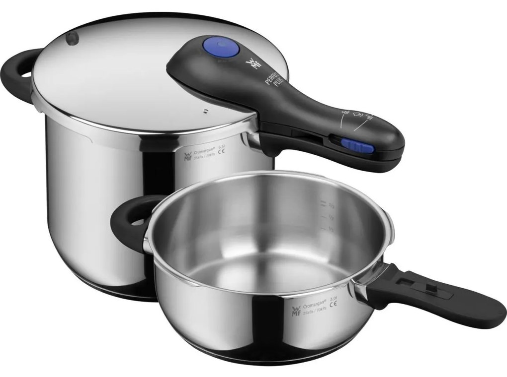 WMF - Set di pentole a pressione 6,5 l + 3 l PERFECT PLUS acciaio inossidabile