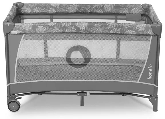 Lionelo - Lettino da viaggio FLOWER Grigio Pietra