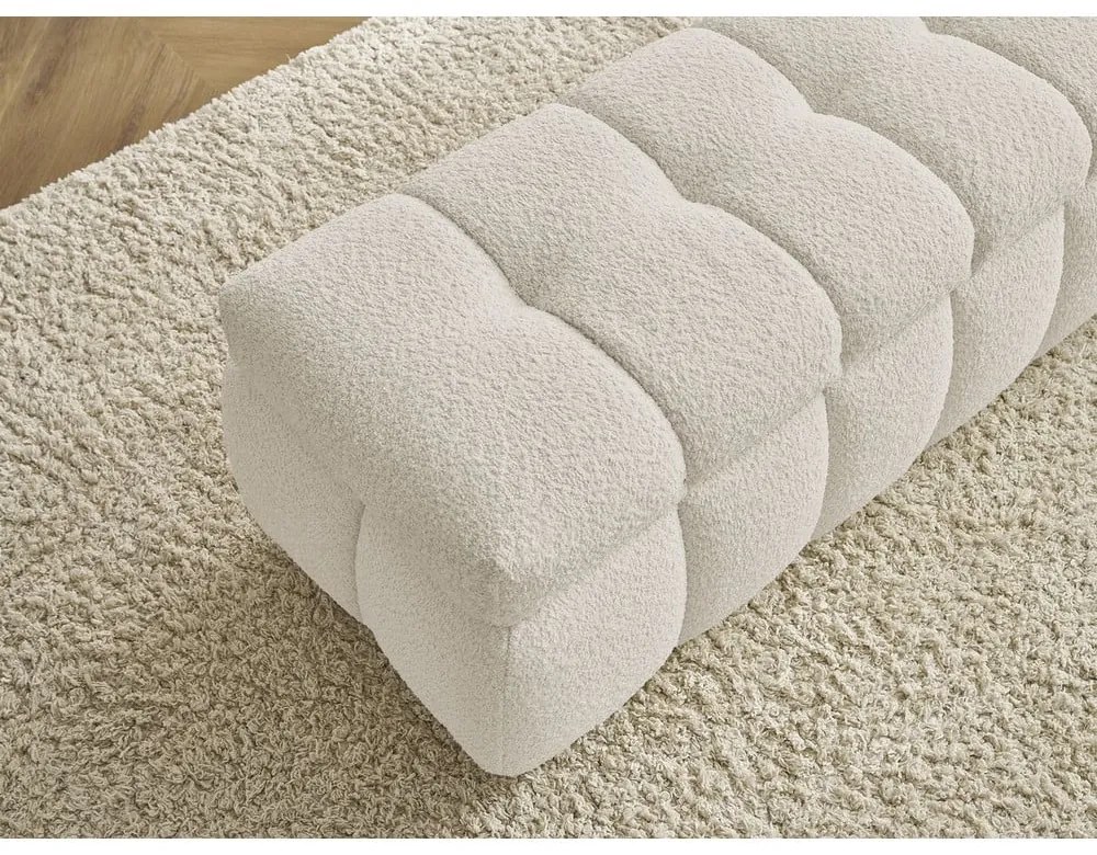 Panca beige in tessuto bouclé Mont Blanc - Bobochic Paris