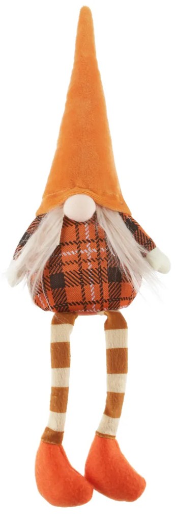 Gnomo autunno gambemolli 55 cm cappello a punta