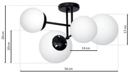 Lampadario fisso LIMA 4xE14/40W/230V
