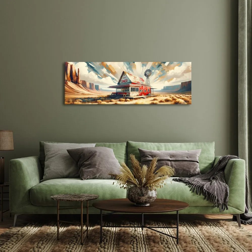 Quadro su tela – Vicino a strada polverosa