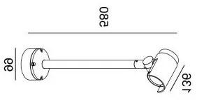 Gardino LX1674 - LED Luce Spot a parete da esterno ROSE LED/15W/230V IP65