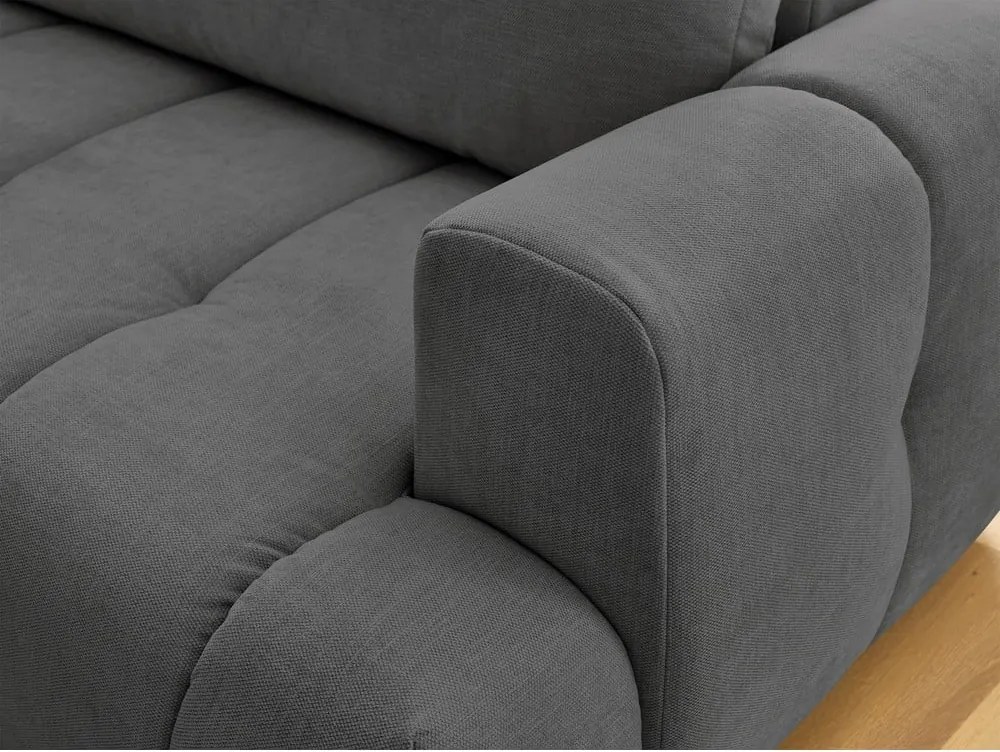 Divano angolare grigio scuro allungabile e con contenitore (penisola a sinistra/a L) Fuji – Bobochic Paris