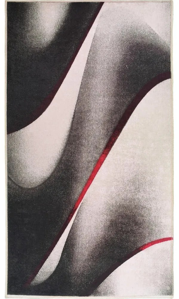 Tappeto lavabile bianco e nero 80x50 cm - Vitaus